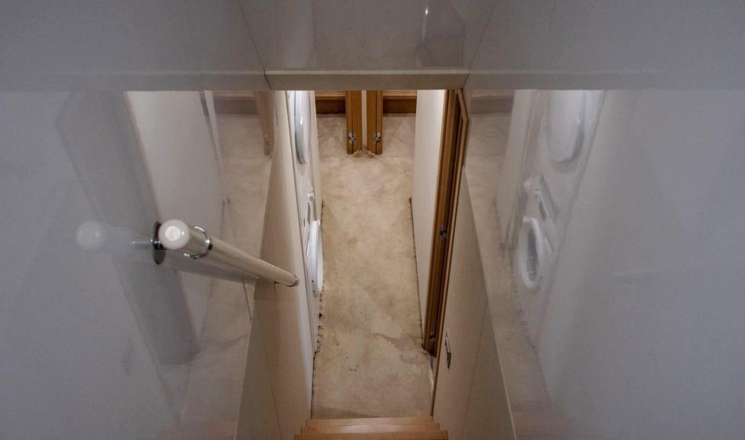 a room with a shower and a sink aboard D'VINCI Yacht for Sale