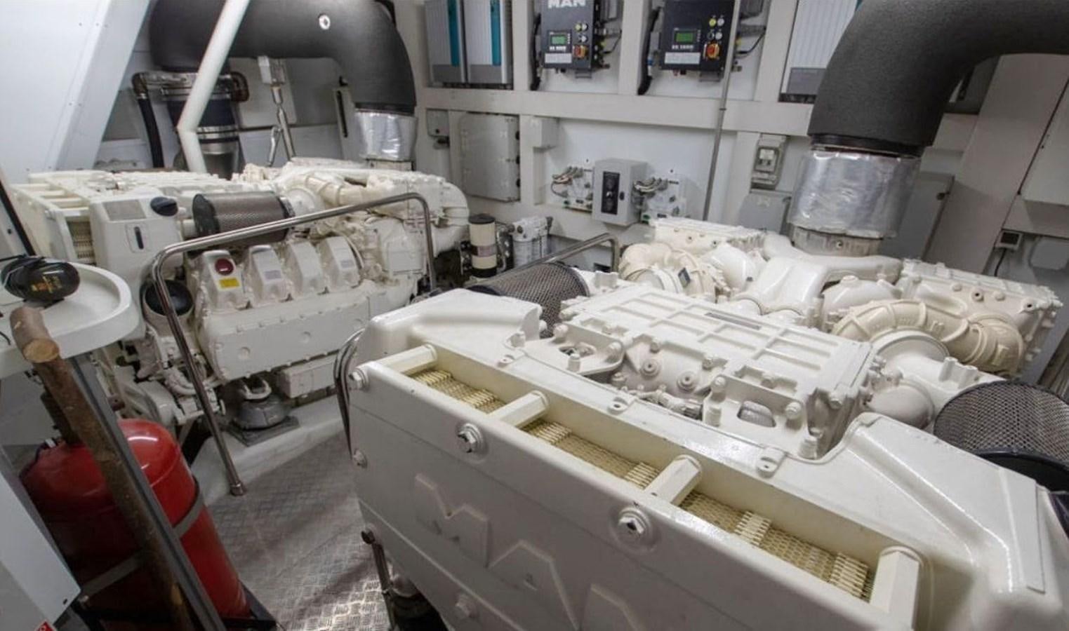 a machine with a large piece of equipment in it aboard D'VINCI Yacht for Sale