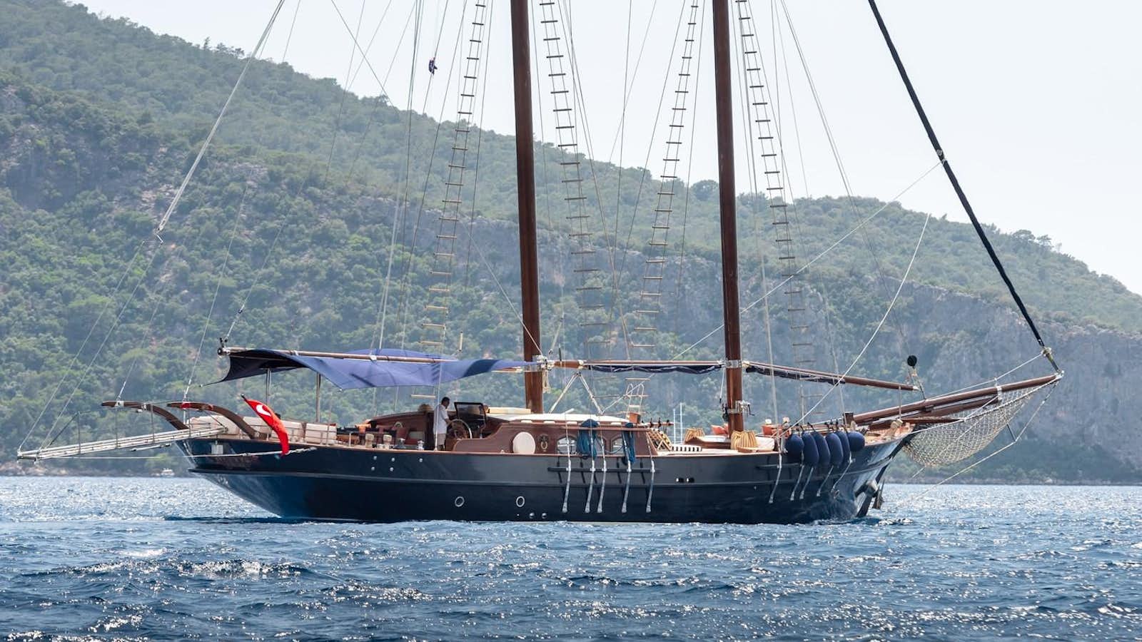 a boat sailing on the sea aboard CAPTAIN COOK Yacht for Sale