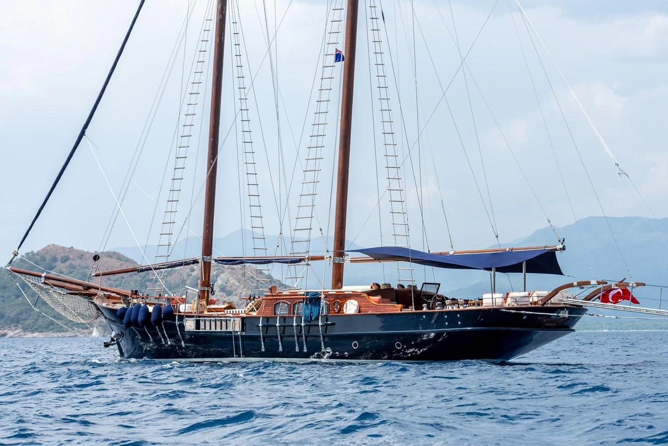 a boat on the water aboard CAPTAIN COOK Yacht for Sale