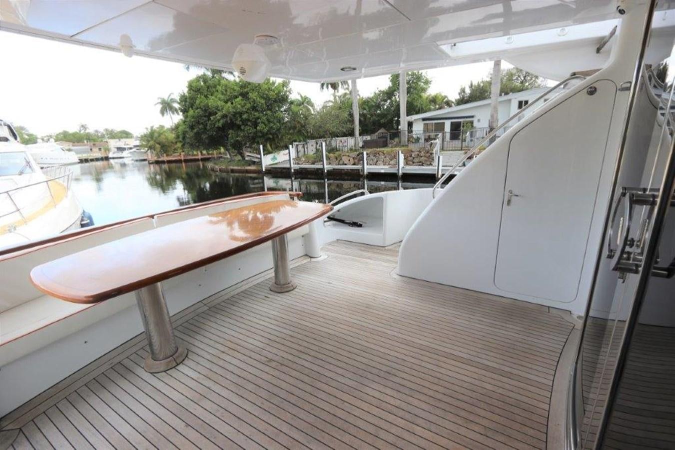 a table on a deck aboard HATGS618A606 Yacht for Sale