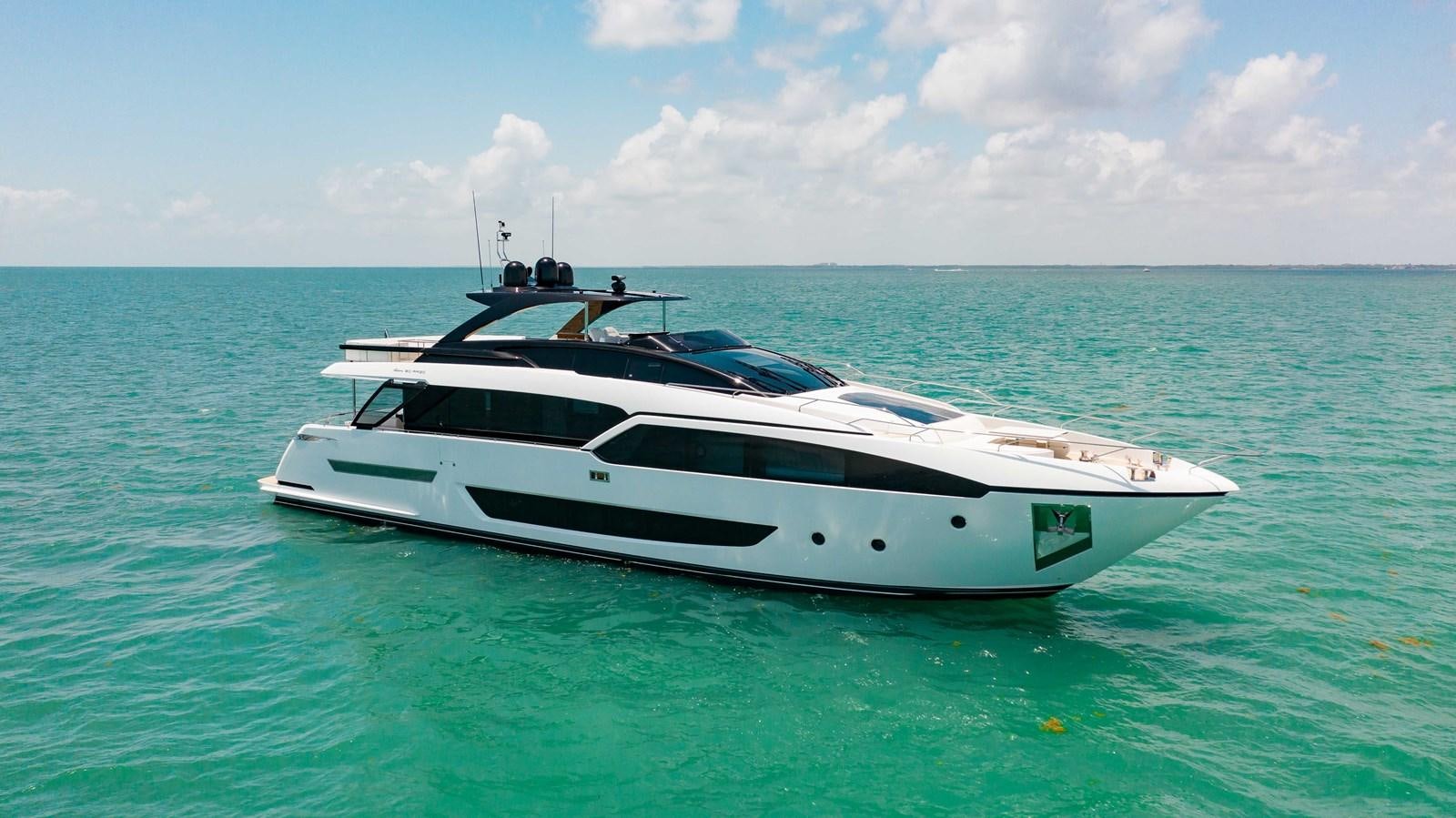 a white yacht in the water aboard KIYOMIZU Yacht for Sale