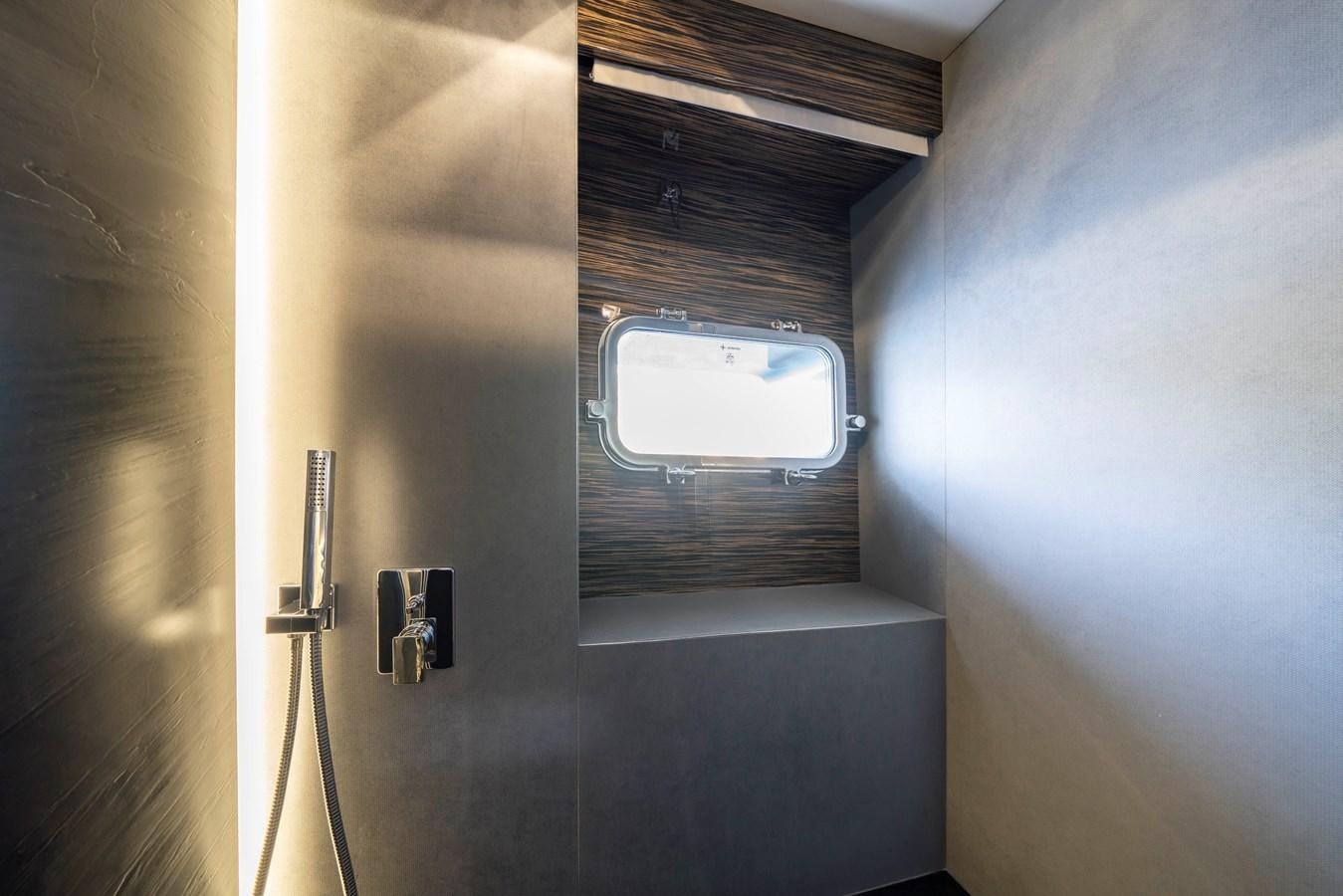 a door with a window aboard MAVERICK Yacht for Sale