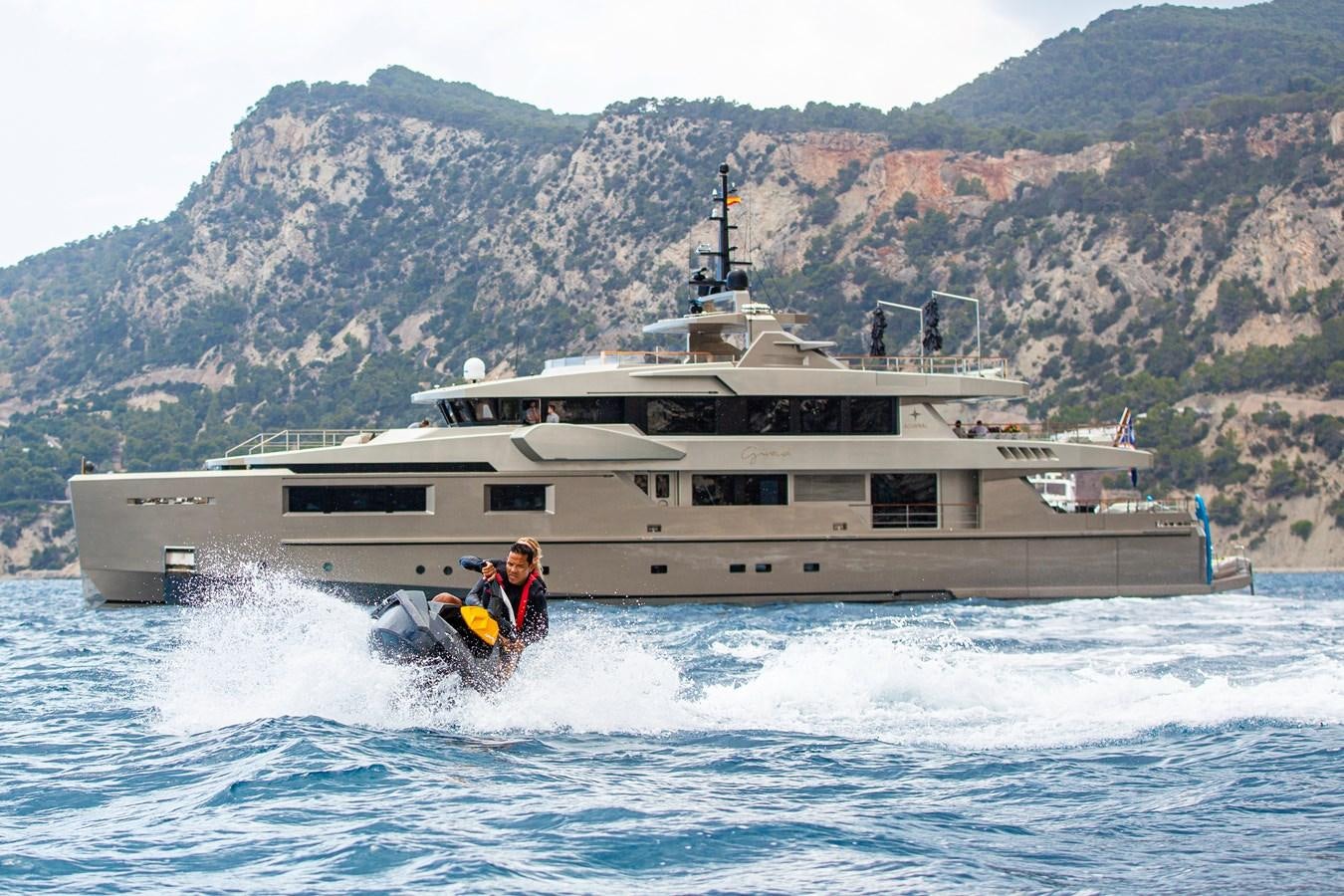 a boat on the water aboard MAVERICK Yacht for Sale