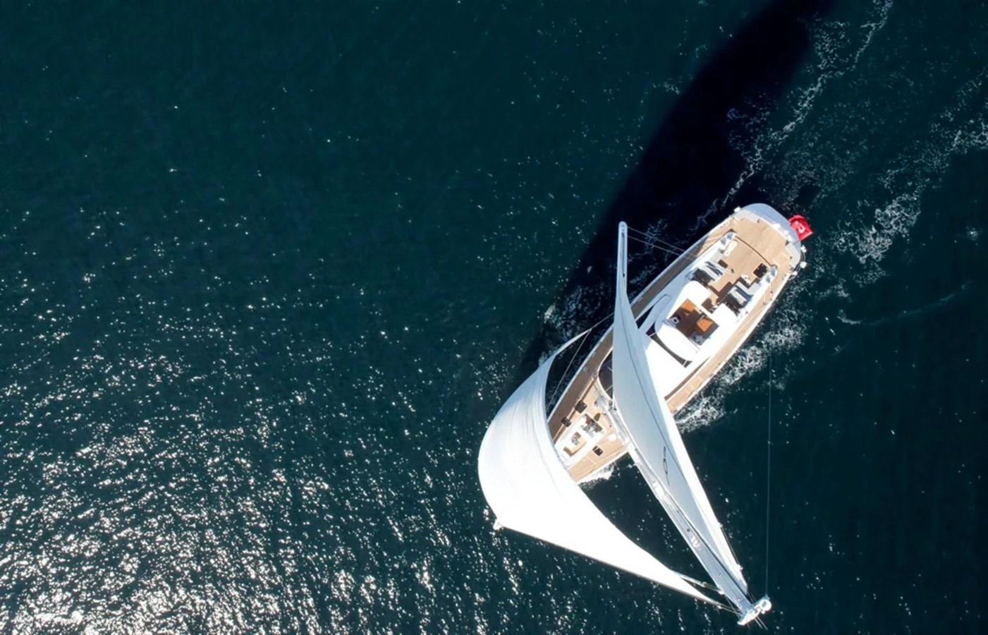 a boat in the water aboard SERAFIM Yacht for Sale