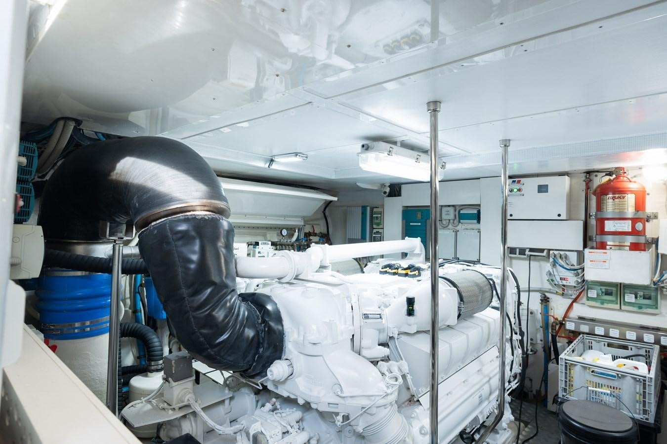 a machine with a large amount of equipment in it aboard 75' RIVA 2012 Yacht for Sale