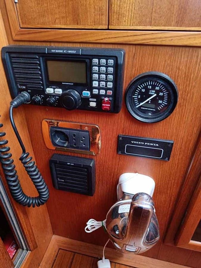a group of electronic devices aboard PLUM Yacht for Sale