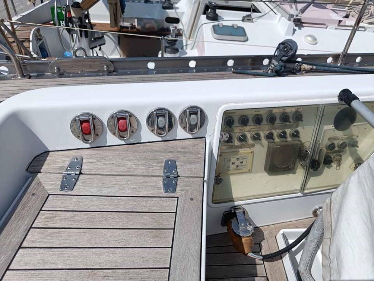 a white machine with knobs aboard PLUM Yacht for Sale