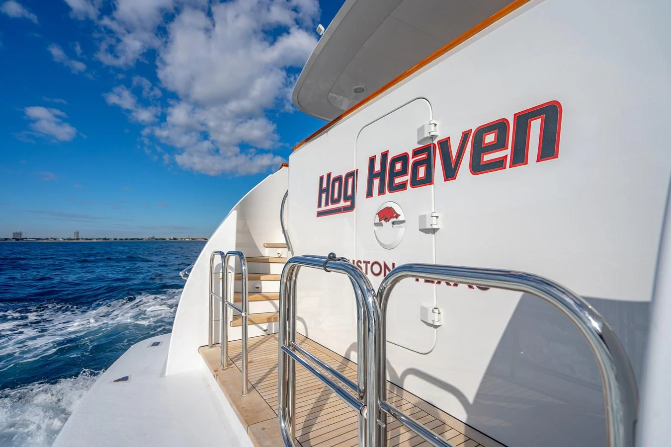 a boat on the water aboard HOG HEAVEN Yacht for Sale