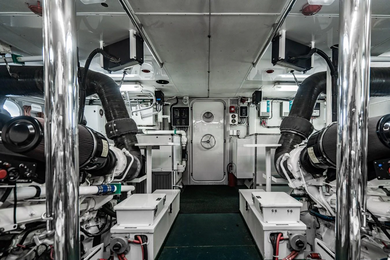a room with machinery aboard HOG HEAVEN Yacht for Sale