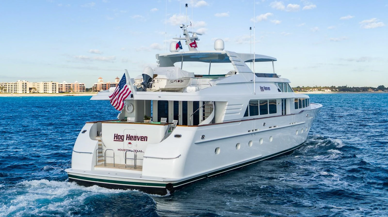 a boat on the water aboard HOG HEAVEN Yacht for Sale