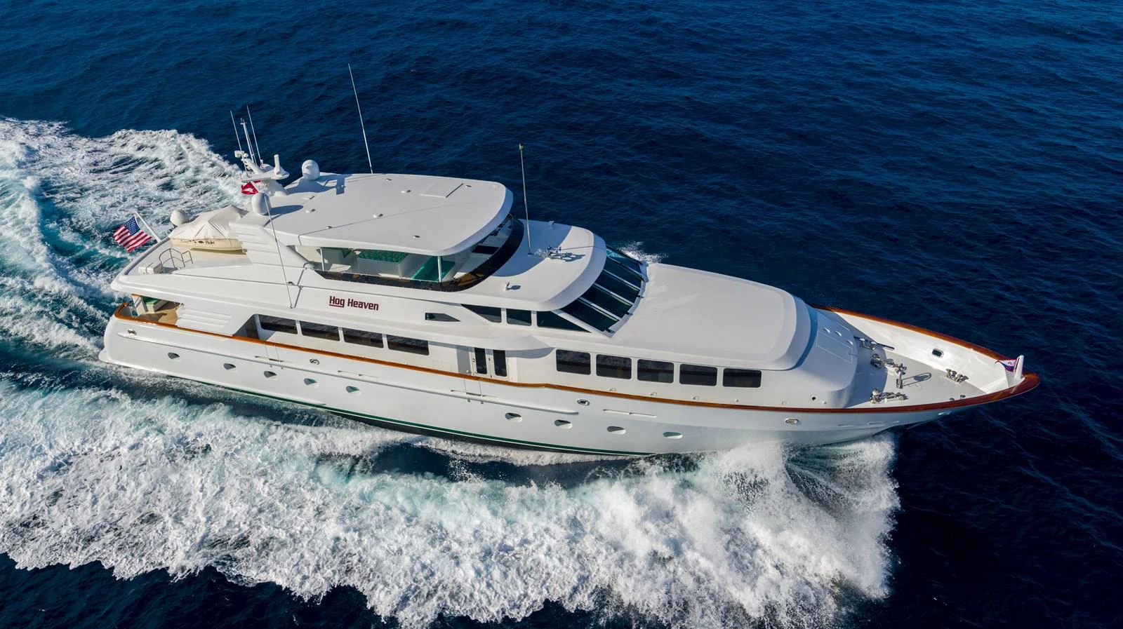 a boat on the water aboard HOG HEAVEN Yacht for Sale