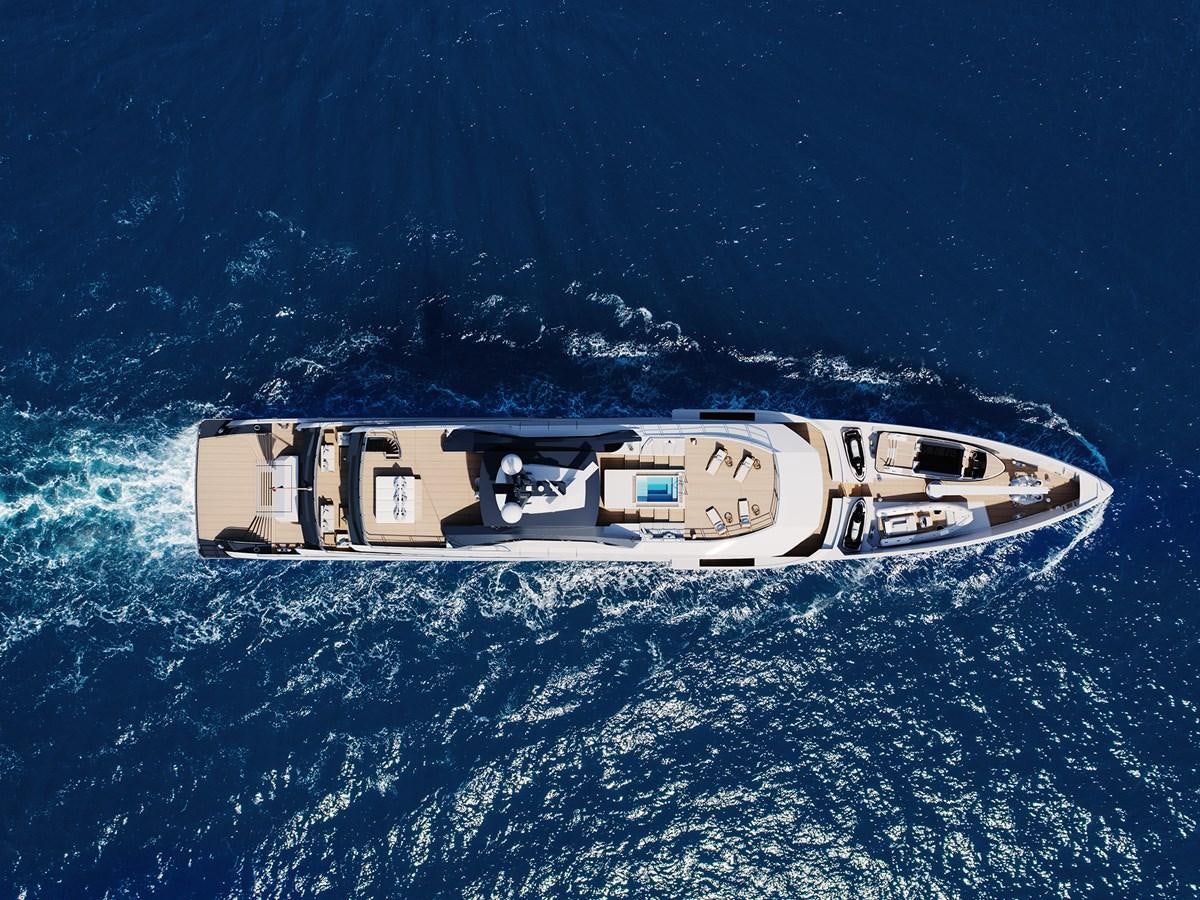 a space ship in outer space aboard AMELS 6004 Yacht for Sale