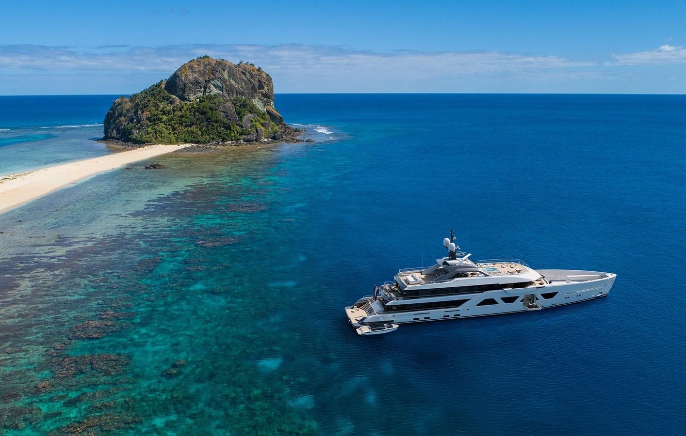 a boat in the water aboard AMELS 6004 Yacht for Sale