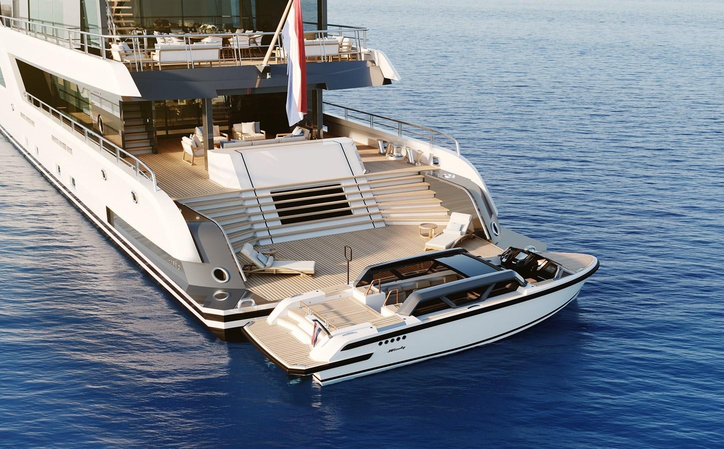 a white boat on the water aboard AMELS 6004 Yacht for Sale