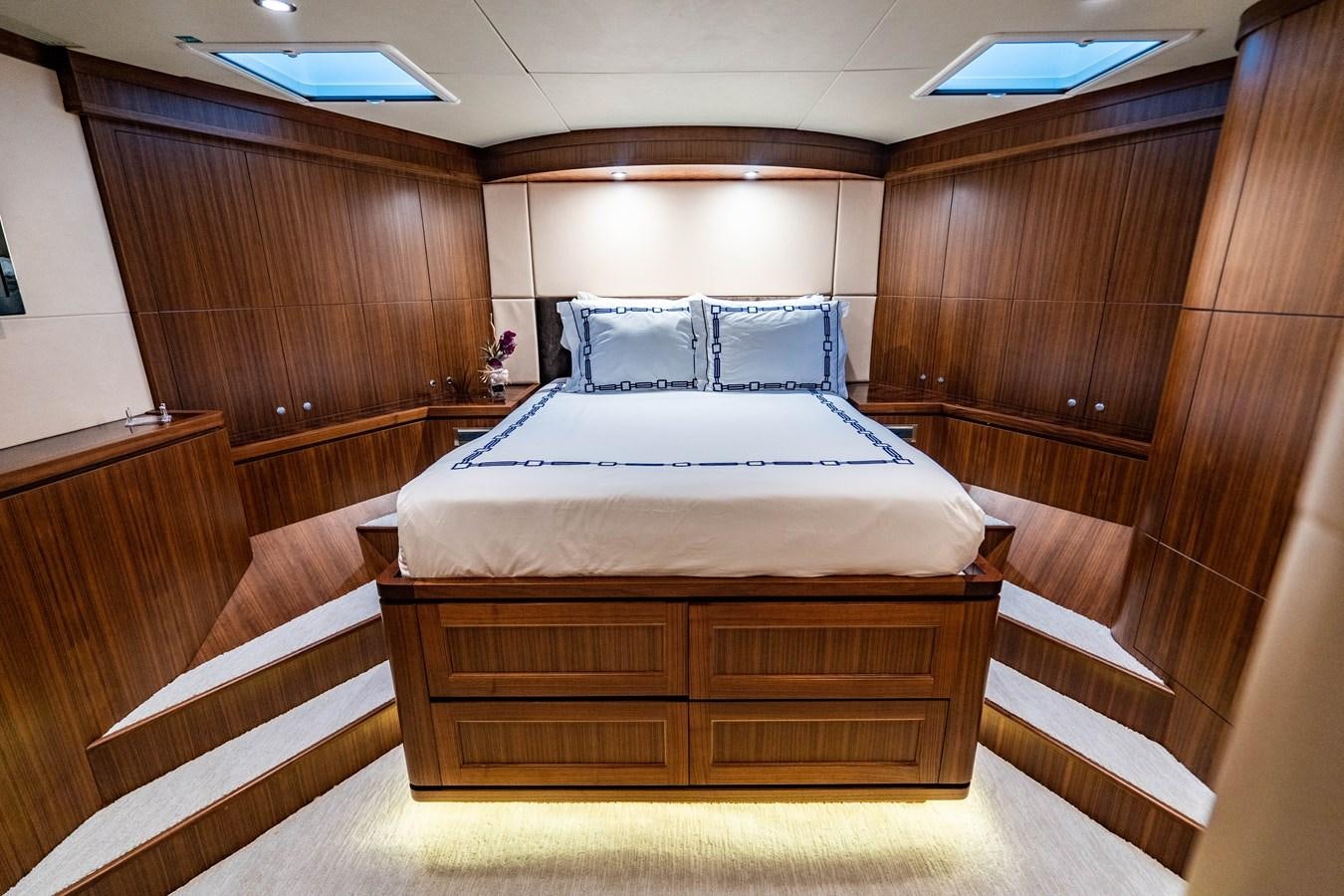 a bed in a room aboard PICO Yacht for Sale