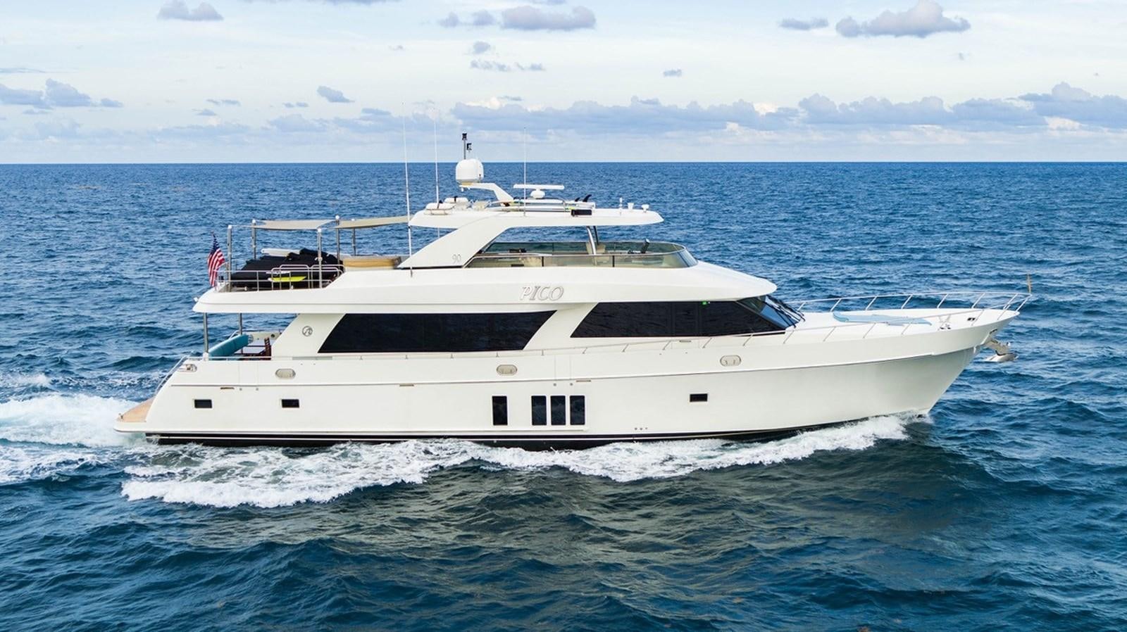 a white yacht in the water aboard PICO Yacht for Sale