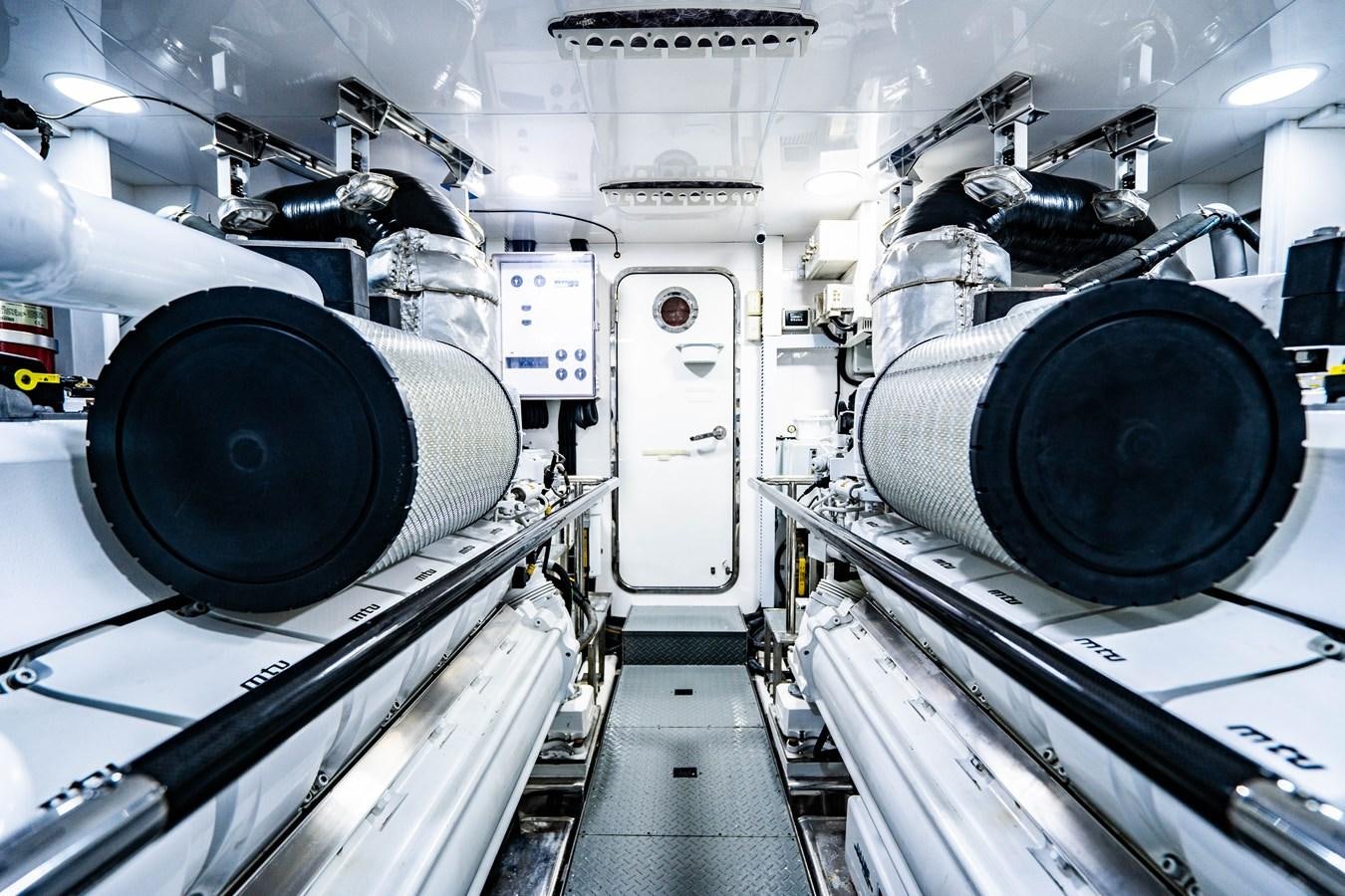 a large machine with large wheels aboard PICO Yacht for Sale