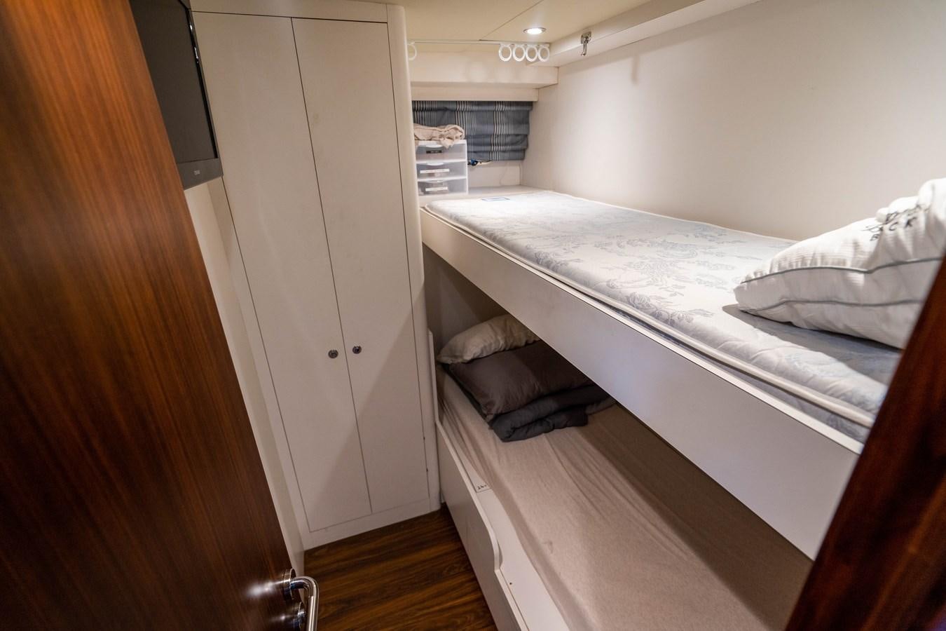 a room with bunk beds aboard PICO Yacht for Sale