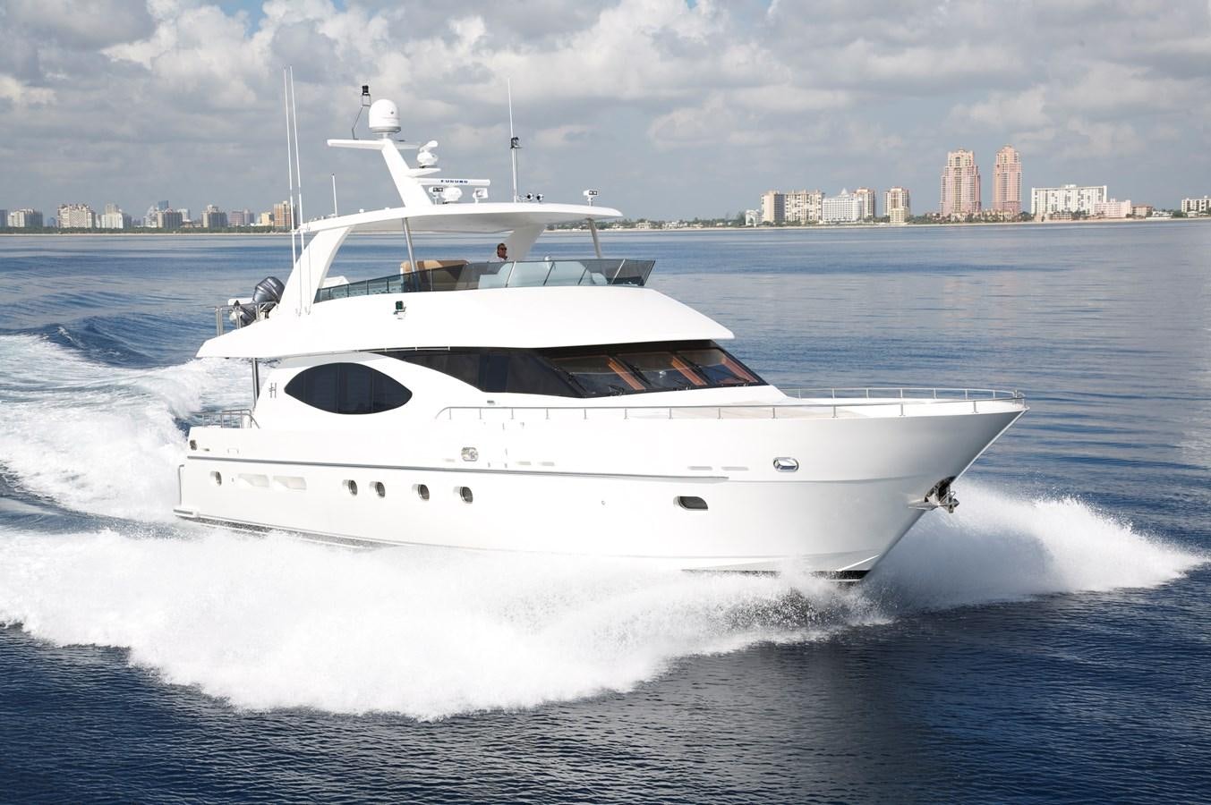 a white yacht on the water aboard LADY C II Yacht for Sale