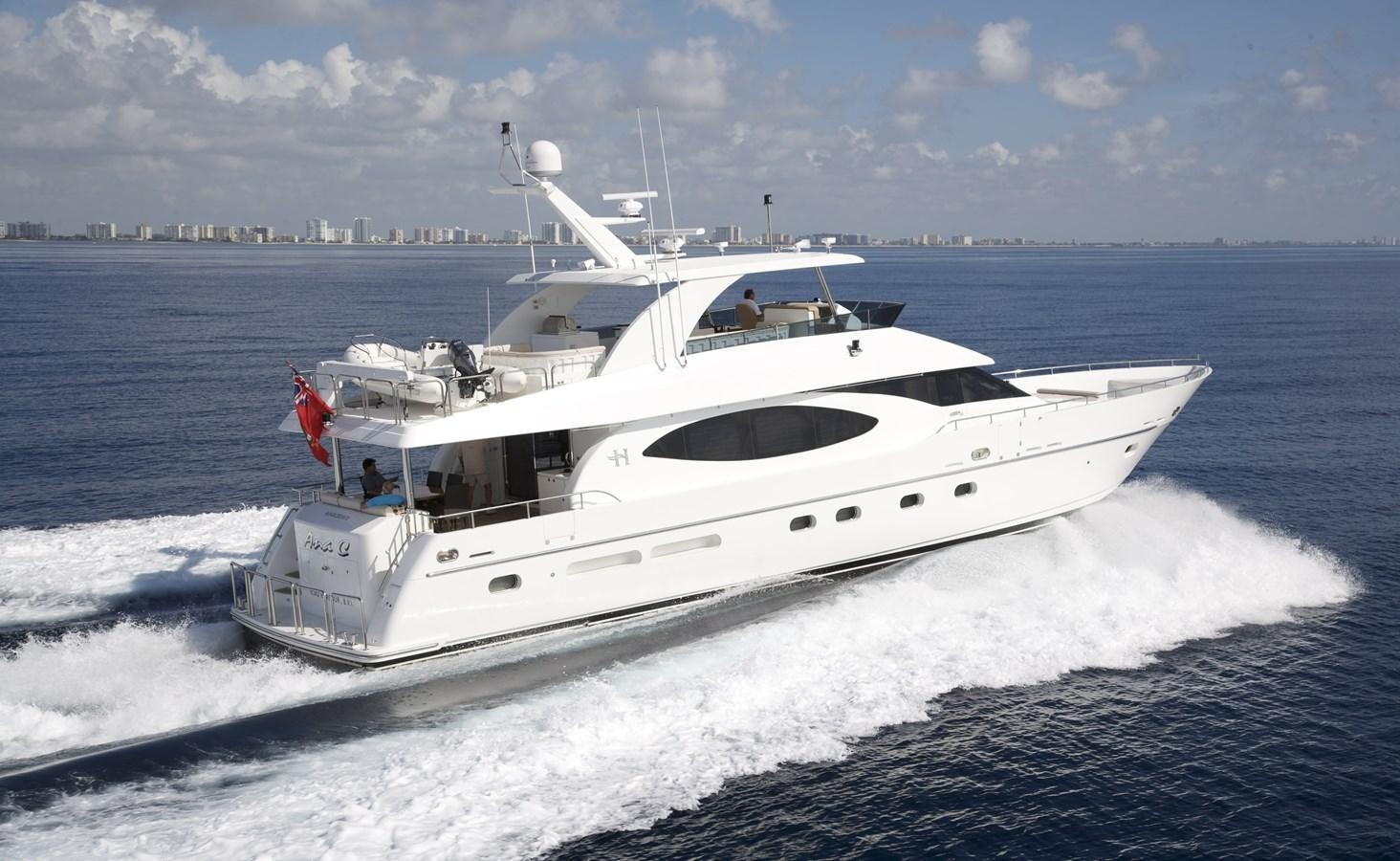 a white yacht on the water aboard LADY C II Yacht for Sale