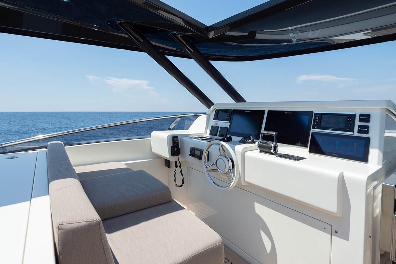 the inside of a car aboard GV Yacht for Sale