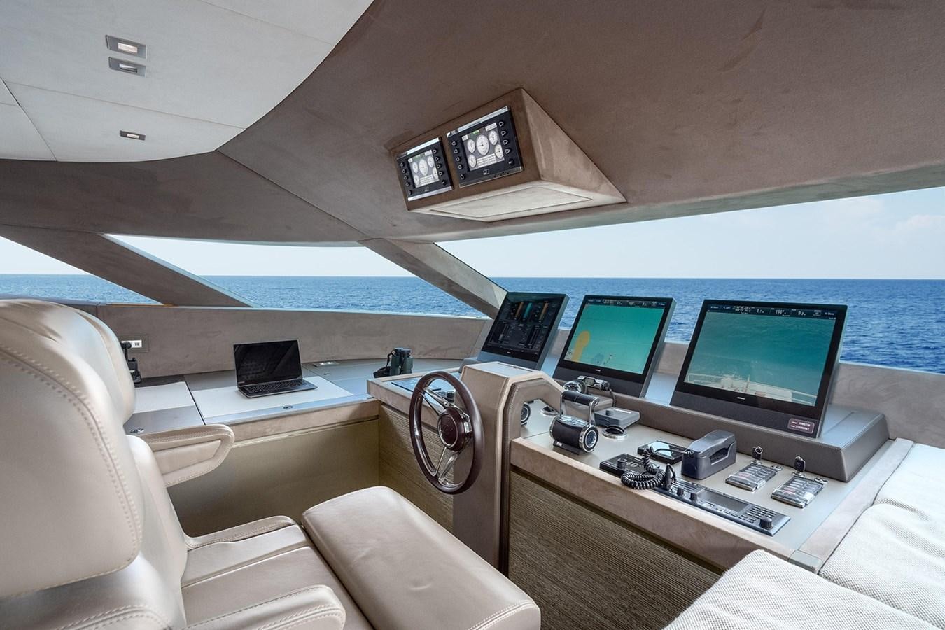 inside of a car aboard GV Yacht for Sale