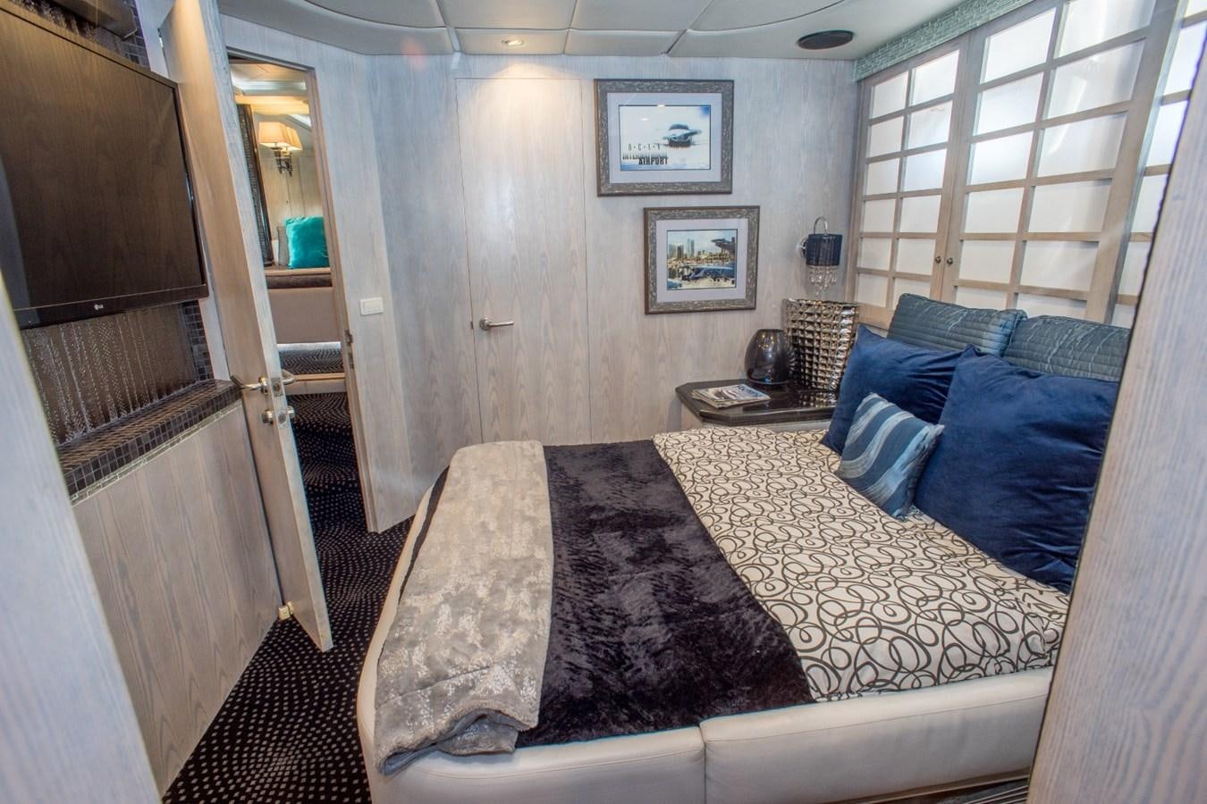 a bed in a room aboard JACO Yacht for Sale