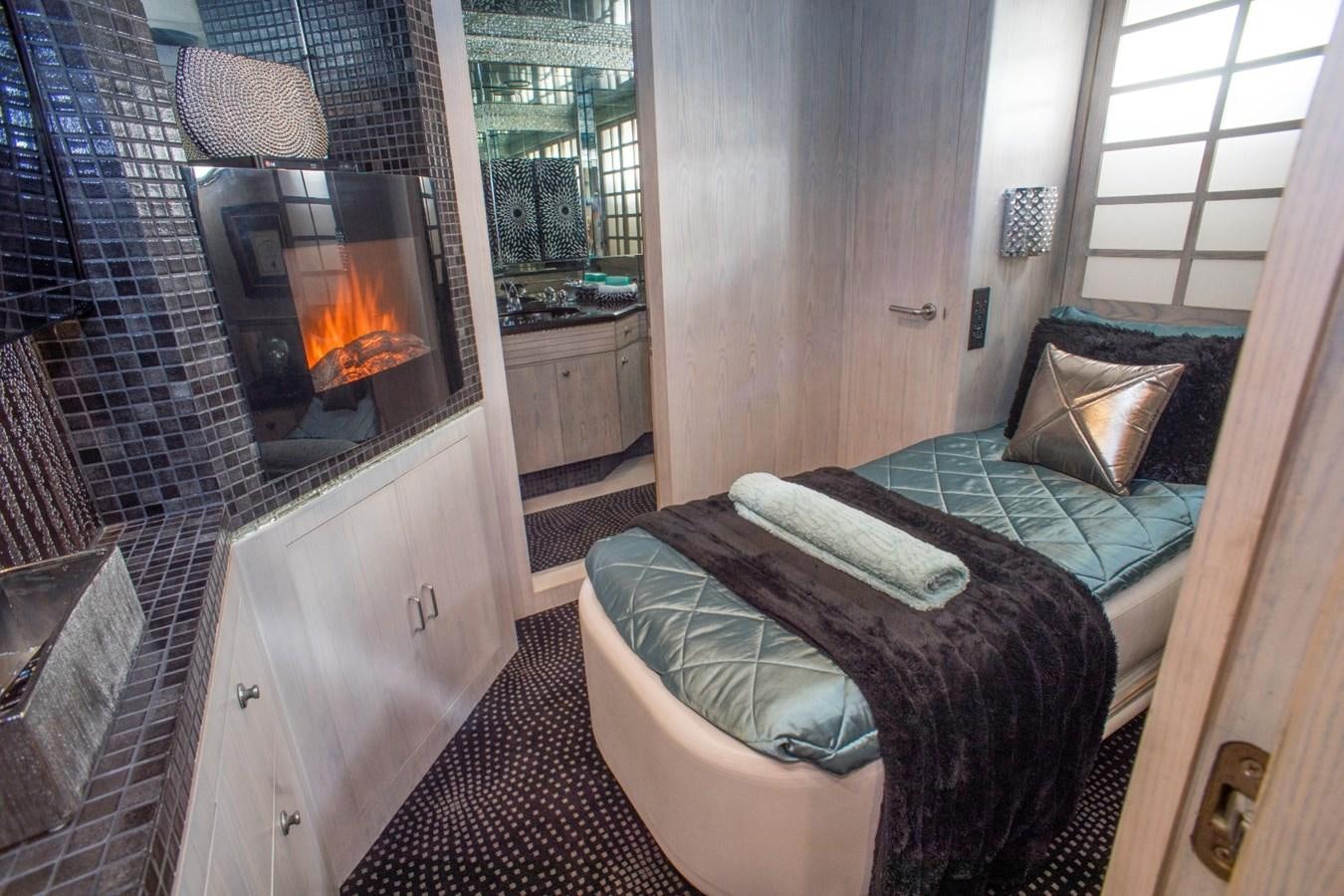 a bed in a room aboard JACO Yacht for Sale