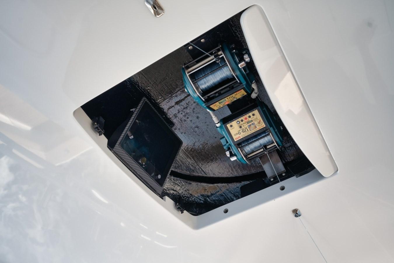 a close-up of a computer aboard MVP Yacht for Sale