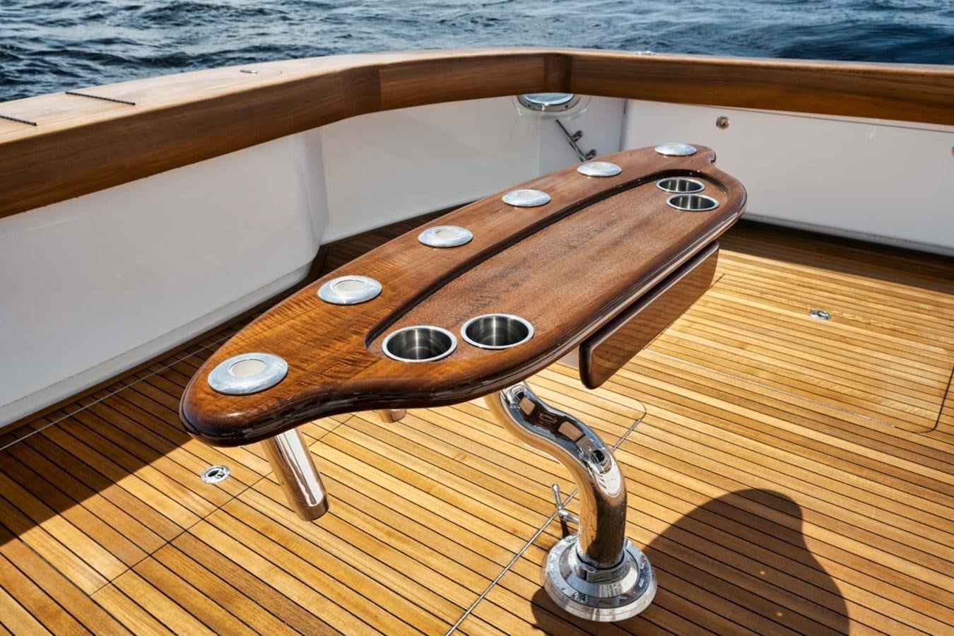 a wooden device with a screw aboard MVP Yacht for Sale