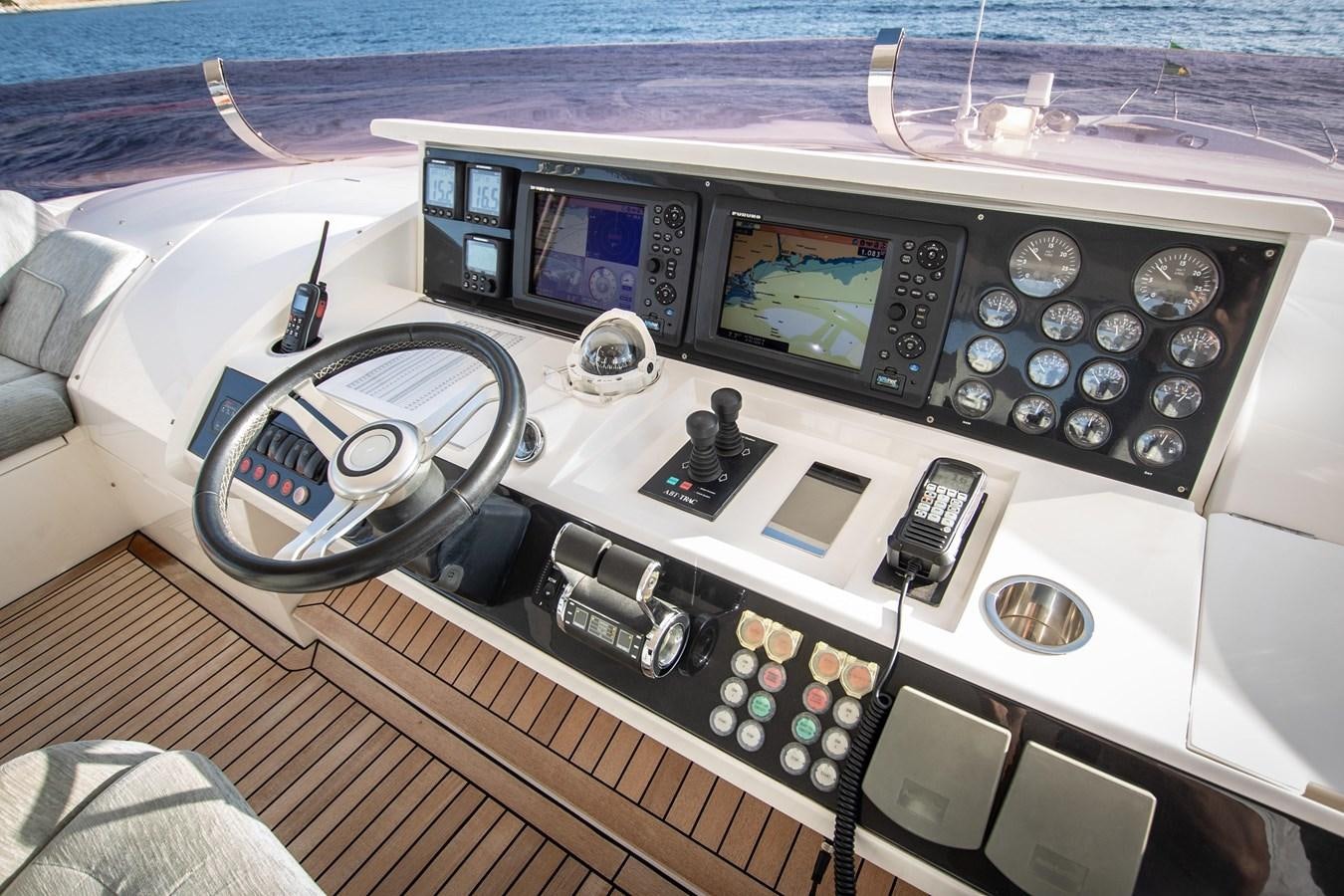a control panel with a fan aboard ROSSO Yacht for Sale