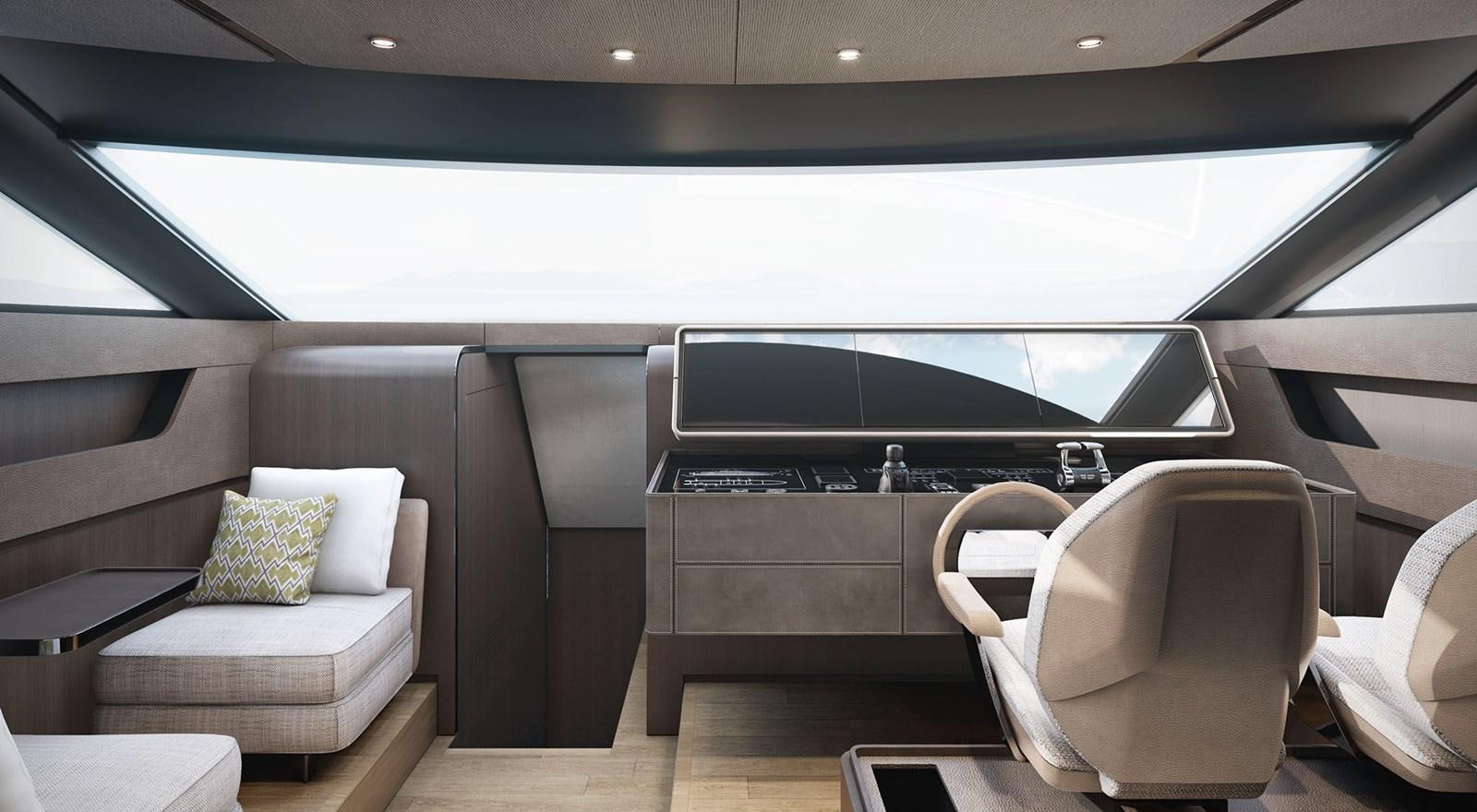 inside of a car aboard LADY AGA Yacht for Sale