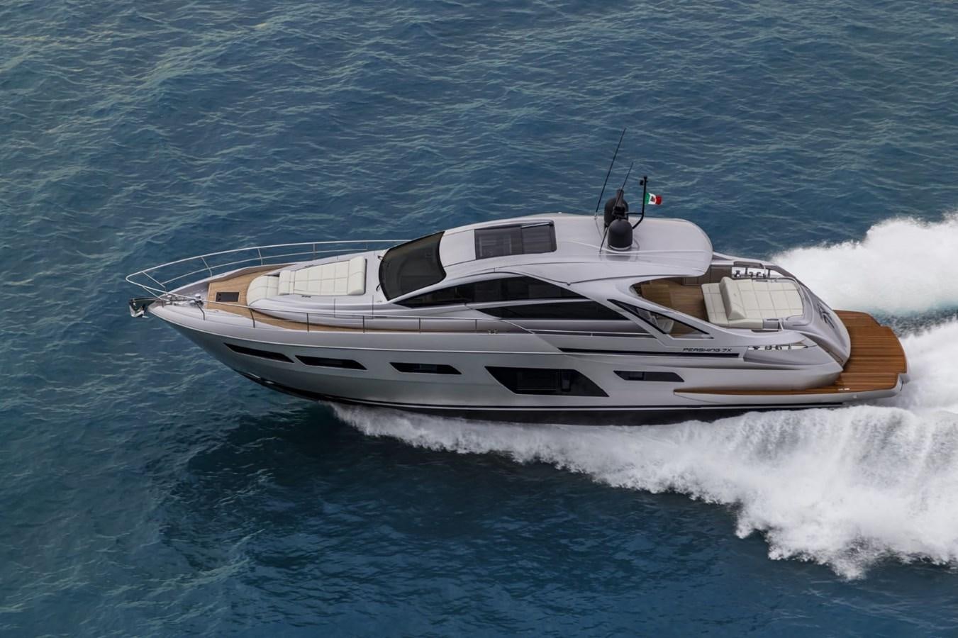 a boat on the water aboard PERSHING 7X Yacht for Sale