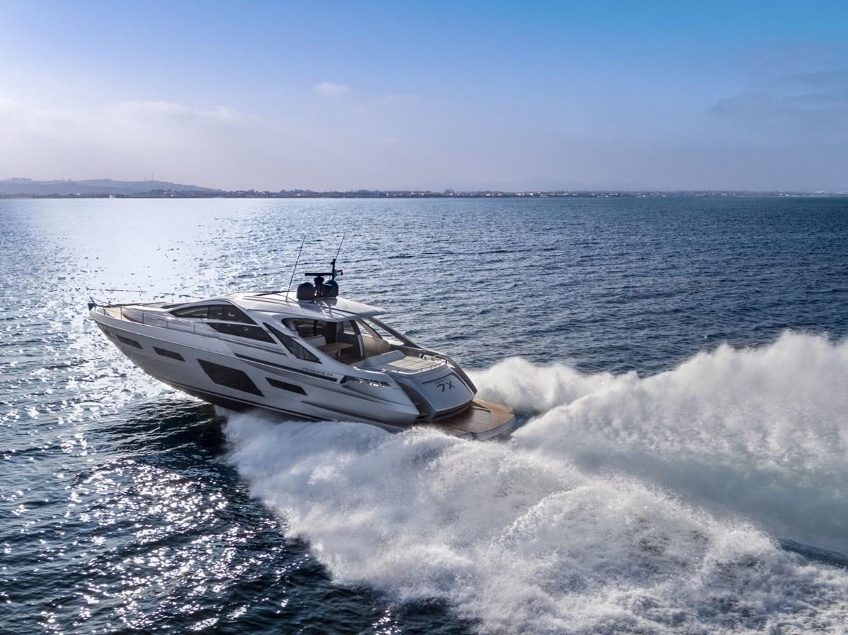 a boat on the water aboard PERSHING 7X Yacht for Sale