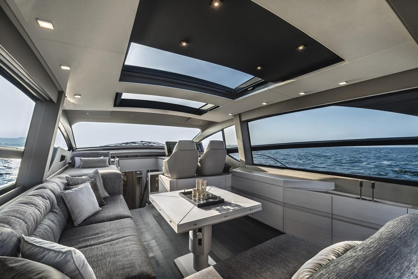 inside of a car aboard PERSHING 7X Yacht for Sale