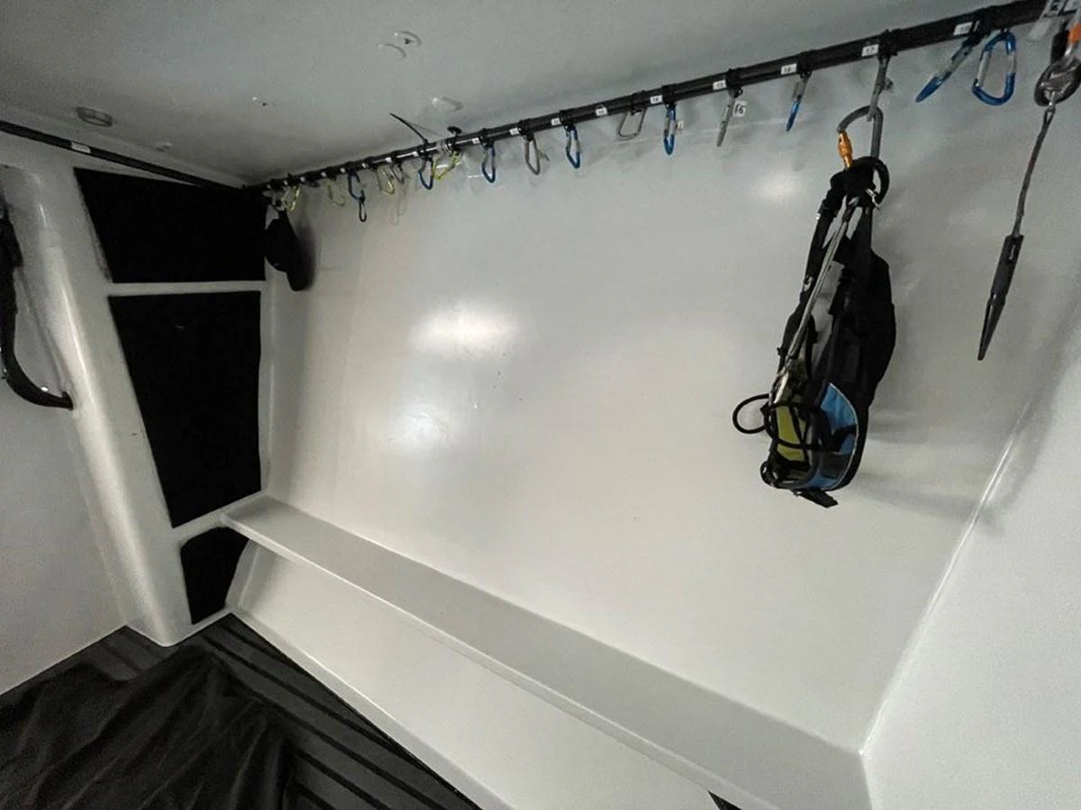 a black bag from a string aboard BLACK JACK IV Yacht for Sale