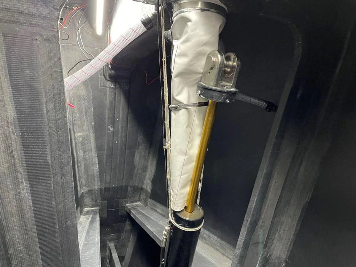 a machine with a handle aboard BLACK JACK IV Yacht for Sale