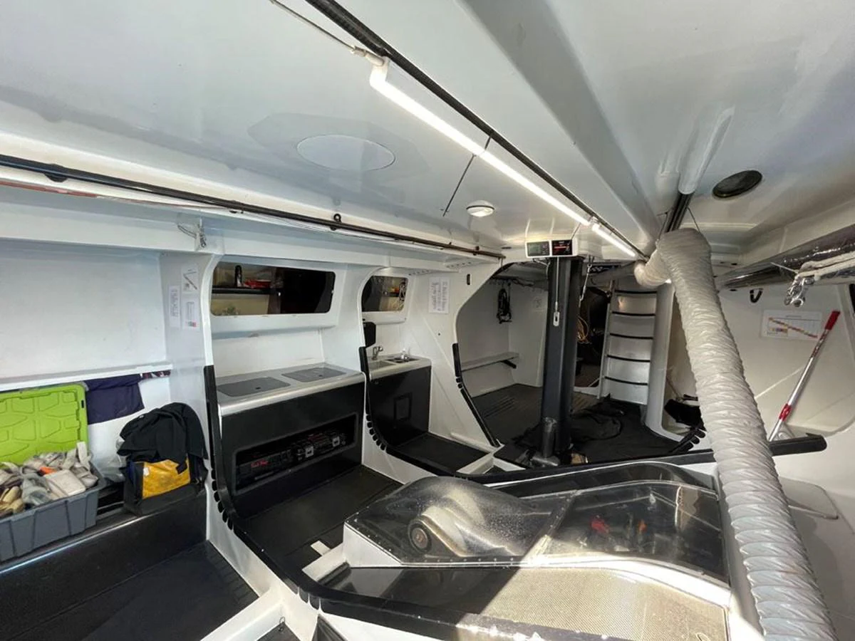 the inside of a vehicle aboard BLACK JACK IV Yacht for Sale