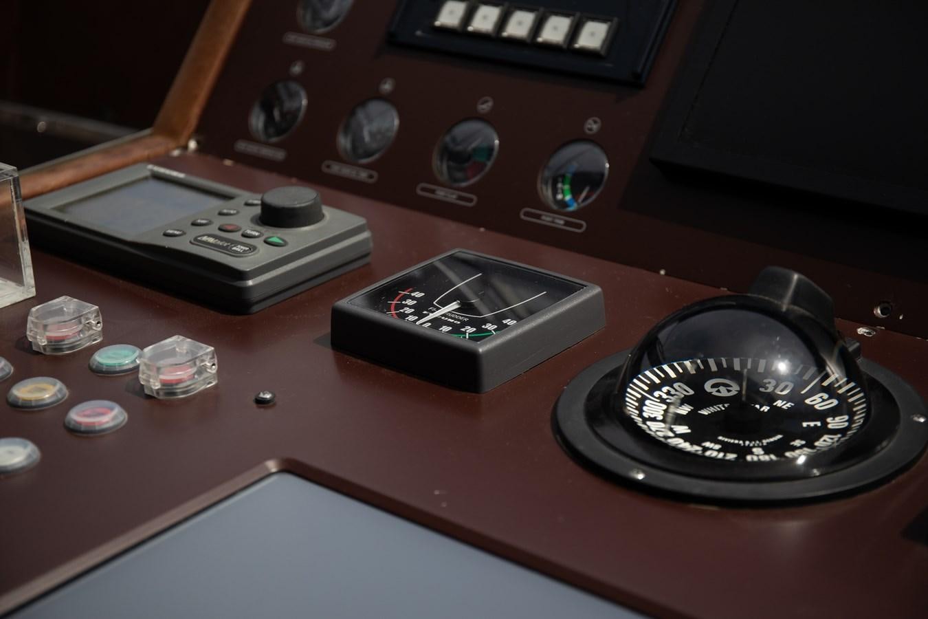 a close-up of a radio aboard VEVEKOS Yacht for Sale