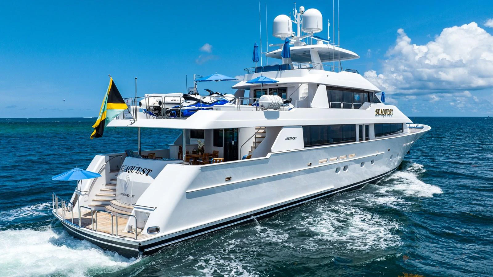 a boat on the water aboard SEAQUEST Yacht for Sale