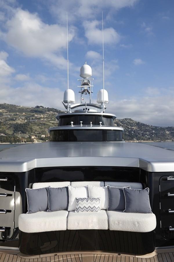 a boat with a white tower on it aboard LADY VICTORIA Yacht for Sale