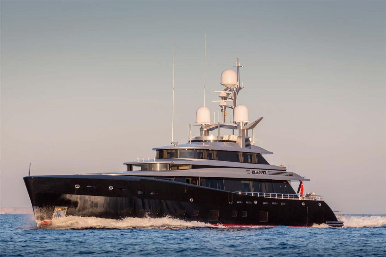 a large boat on the water aboard LADY VICTORIA Yacht for Sale