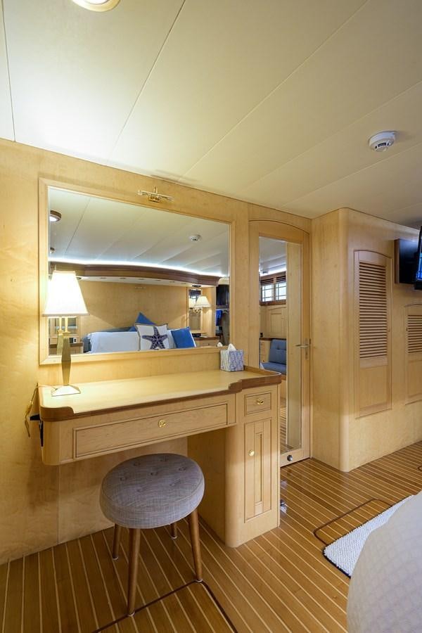 a bathroom with a mirror aboard BELLA Yacht for Sale