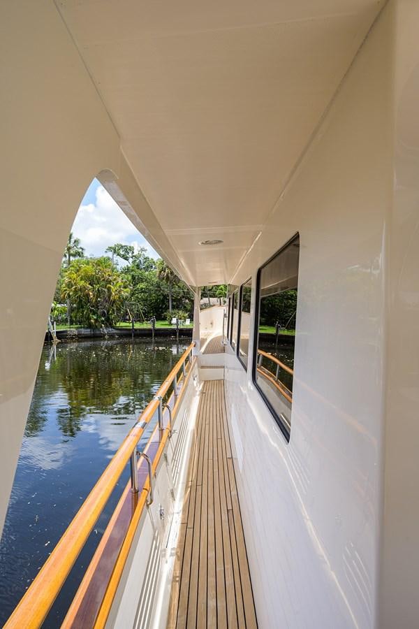 a long hallway with a pool aboard BELLA Yacht for Sale