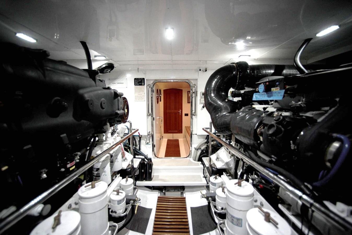 a large machine in a room aboard BEN'S BARGE Yacht for Sale