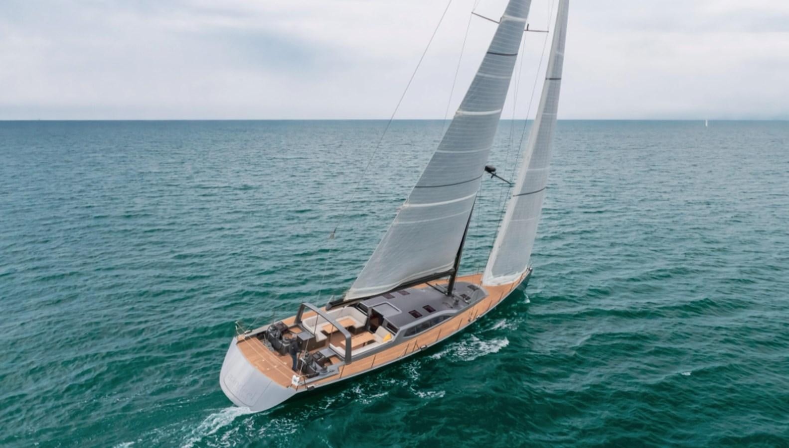 a sailboat in the ocean aboard AANDEEL Yacht for Sale