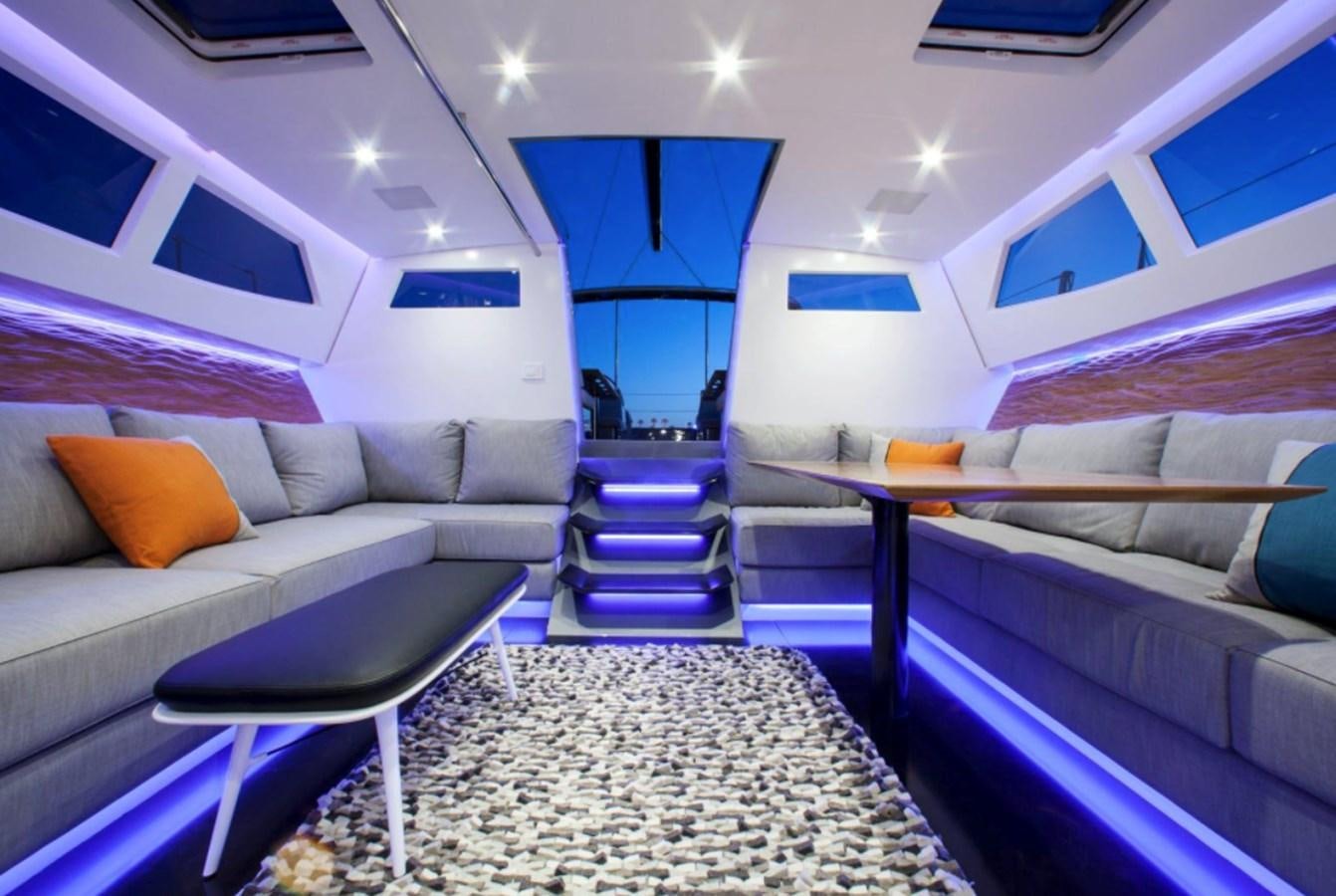 inside of a train aboard AANDEEL Yacht for Sale
