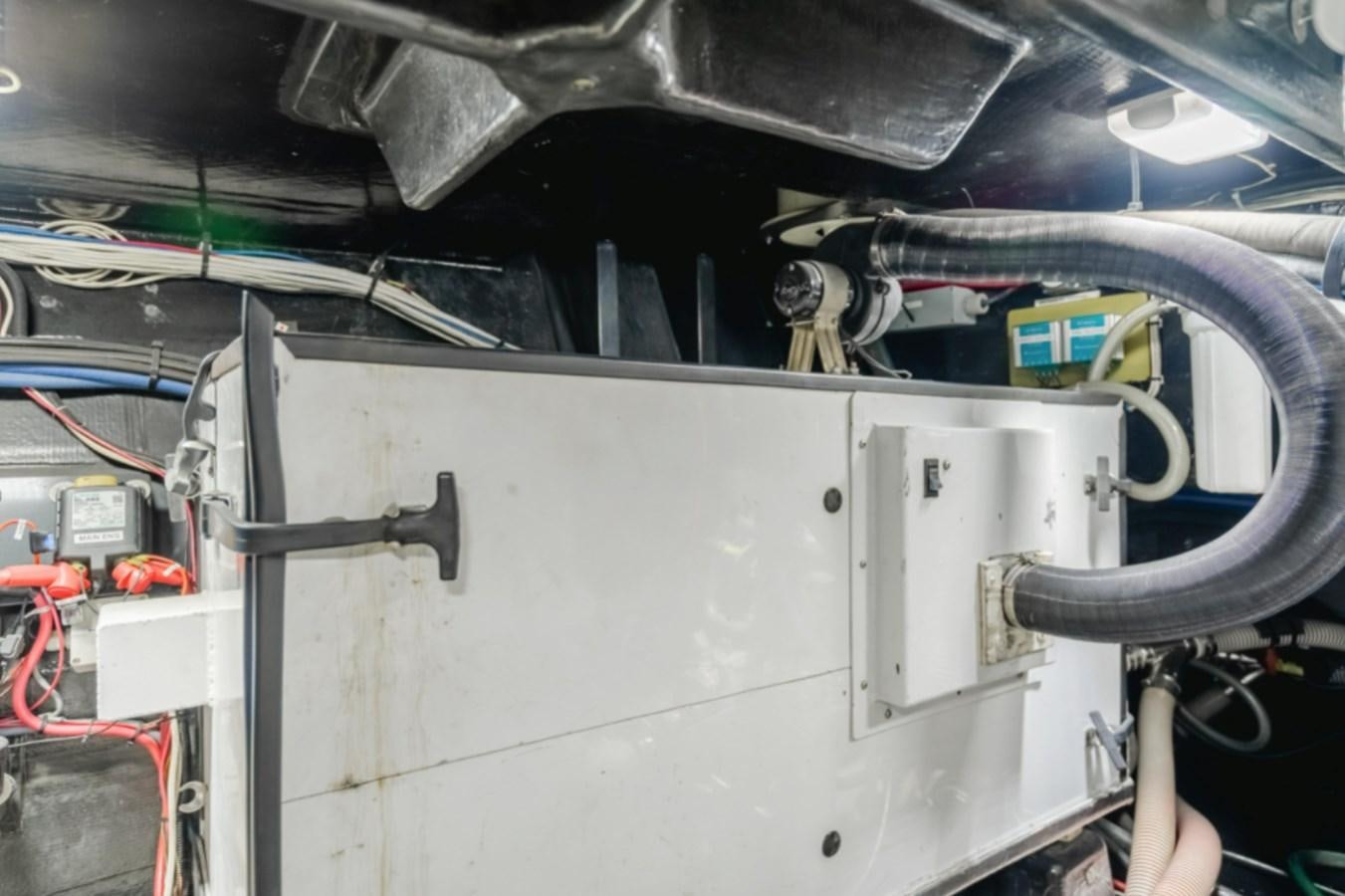 a close-up of a car engine aboard AANDEEL Yacht for Sale
