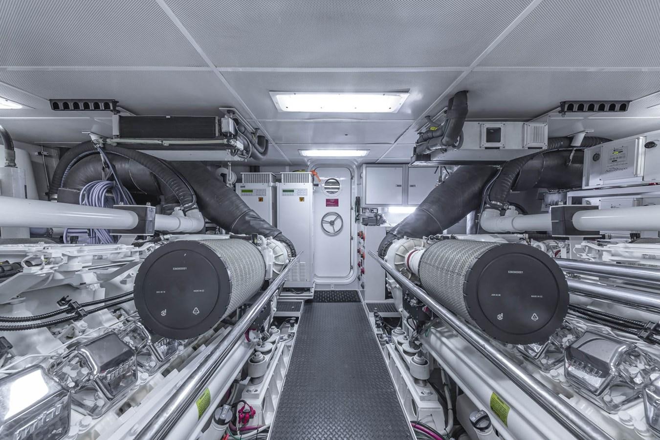 a large machine in a room aboard SIMPLICITY Yacht for Sale